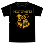 Youth Harry Potter Golden Shield Tee, Black