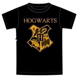 Youth Harry Potter Golden Shield Tee, Black