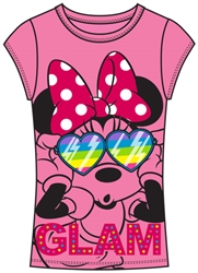 Girls Fashion Top Minnie Mouse Miss Glam, Shocking Pink