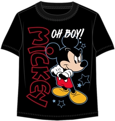 Toddler T Shirt Oh Boy Mickey Mouse, Black