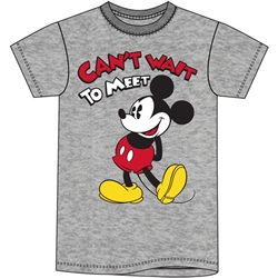 Toddler Can't Wait Mickey Mouse Tee, Gray