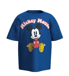 Toddler Sitting Mickey Mouse Tee, Blue