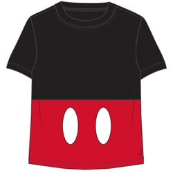 Toddler Boys T Shirt Mickey Shorts, Black Red
