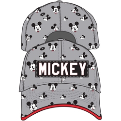 Youth Baseball Hat Mickey Reacts, Gray