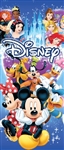 Spectak Group Mickey Minnie Goofy Donald Daisy Pluto Princesses Beach Towel (No Namedrop)