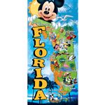 Florida Map Beach Towel (Florida Namedrop)
