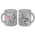 11oz Sketchy Mickey Goofy Donald Pluto Mug, Gray