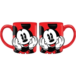 Big Mickey Face 14oz Relief Mug, Red