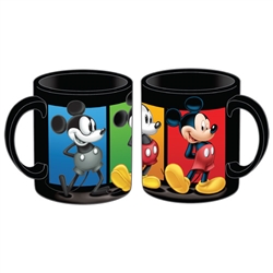 14oz Relief Mickey Thru the Years Mug, Black