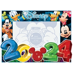 4x6 Picture Frame 2024 Big Numbers Minnie Mickey Pluto Donald Goofy
