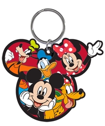 Dizz Disney Gang Mickey Goofy Donald Pluto Minnie Laser Keychain