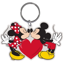 Mickey Minni Make Out Mice Lasercut Keychain