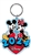 Laser Keychain 2024 Mouse Love Mickey Minnie