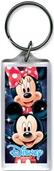 Head to Head Mickey Minnie Lucite Keychain