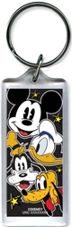 Heads Up Mickey Donald Goofy Pluto Lucite Keychain