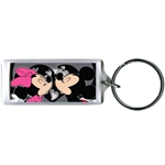 Mickey Minnie Kingdom Hearts Kissing Lucite Keychain