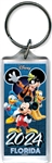 Lucite Keychain 2024 All Ears Mickey Goofy Donald Pluto, Florida Namedrop