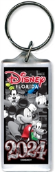Lucite Keychain 2024 Vintage Pal Mickey Pluto Goofy Donald, Florida Namedrop