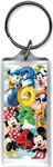 Lucite Keychain 2024 Vertical Stack Mickey Minnie Donald Goofy Pluto