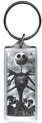 Jacks Back Nightmare Before Christmas, Lucite Rectangle Keychain