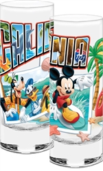 Collection Glass California Mickey Goofy Donald Pluto Postcard (California Namedrop)
