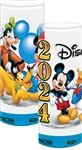 2oz Collection Glass 2024 Sure Shot Mickey Goofy Donald Pluto, Blue Bottom