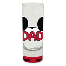 Disney Dad Collection Glass, Red Bottom (No Namedrop)