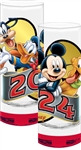 2oz Collection Glass 2024 Banner Year Mickey Goofy Donald Pluto, Red Bottom
