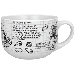 29oz Sketch Minnie Jumbo Soup Mug, White