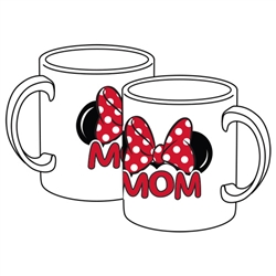 Minnie Mom Fan Jumbo 20oz Mug, White (No Namedrop)