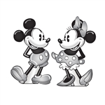 Mickey Minnie Tonal  Salt & Pepper Shakers