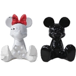 S&P Shaker Sitting Mickey Minnie with Red Bow