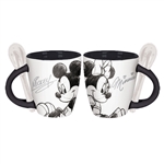 Espresso Mug Mickey Minnie Recline B&W