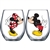 Mickey Kissing Minnie Stemless Glass 2pc Set