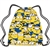 Drawstring Tote Minions Scattered All Over Print, Yellow White