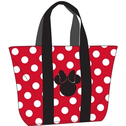 Beach Tote Minnie Polka Dots Bow, Red White