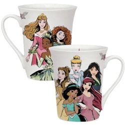 Bullet Mug Princess Group Cinderella Bella Jasmine Ariel Mulan Aurora Tiana Merida