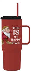 40OZ Tumbler w/Straw Grumpy, Red