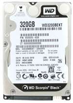 WESTERN DIGITAL WD3200BEKT SCORPIO BLACK 320GB 7200RPM SATA-II 7PIN 16MB BUFFER 2.5INCH NOTEBOOK DRIVES WITH SHOCK GUARD. REFURBISHED. IN STOCK.