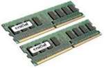 MICRON CT2KIT25664AA800 4GB (2X2GB) 800MHZ PC2-6400 CL5 NON-ECC UNBUFFERED DDR2 SDRAM 240-PIN DIMM MEMORY KIT. BULK. IN STOCK.
