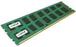CRUCIAL - 4GB KIT (2GBX2), 240-PIN DIMM, DDR3 PC3-8500 MEMORY MODULE - 4 GB (2 X 2 GB) - DDR3 SDRAM - 1066 MHZ DDR3-1066/PC3-8500 - 1.50 V - ECC - UNBUFFERED - 240-PIN - DIMM (CT2KIT25672BA1067). BULK. IN STOCK.