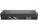 IBM 17353LX 1X8 CONSOLE SWITCH - KVM SWITCH - CAT5 - 8 PORTS - 1 LOCAL USER - 1U - RACK-MOUNTABLE. REFURBISHED. IN STOCK.
