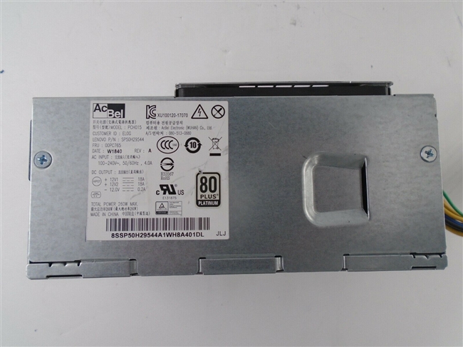 Lenovo 00PC765 PCH015 260W SFF Power Supply Unit For 920 M310 410 415. REFURBISHED. IN STOCK.