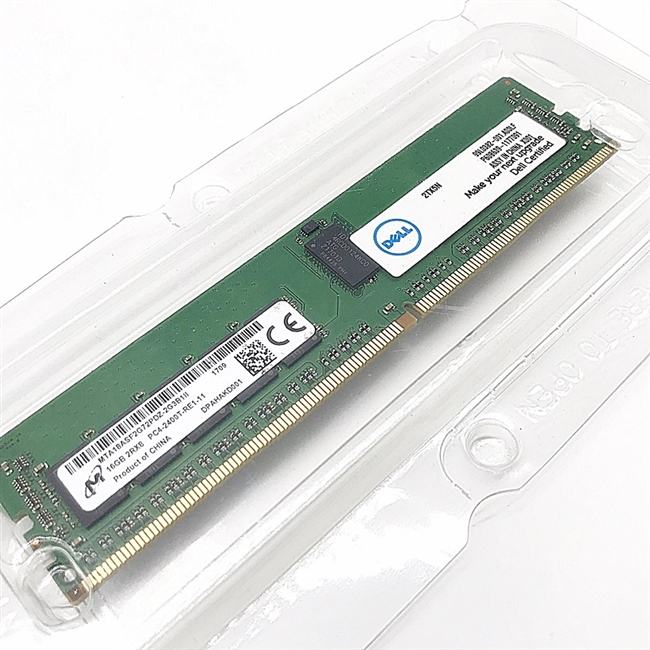 DELL F6RWY 16GB (1X16GB) 2400MHZ PC4-19200 CL17 ECC UNBUFFERED DUAL RANK X8 DDR4 SDRAM 288-PIN UDIMM MEMORY MODULE. BULK. IN STOCK.