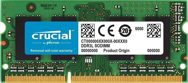 Crucial CT4G3S1339M 4GB x1 DDR3L 1333MHZ 1.35V SODIMM Laptop Memory. BULK. IN STOCK.