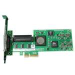 DELL UN372 SINGLE CHANNEL PCI-EXPRESS LOW PROFILE 1 INT + 1 EXT ULTRA320 SCSI HOST BUS ADAPTER. SYSTEM PULL. IN STOCK.