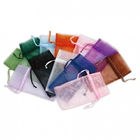 Drawstring Organza Pouch - Assorted Colours Pkg  12
