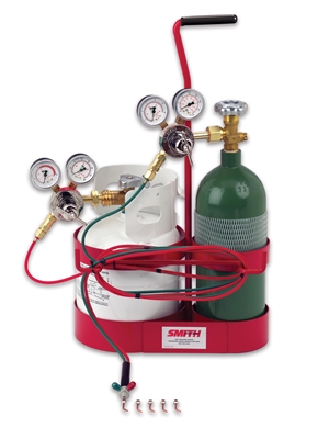 Little Torch Caddy Kit with with Oxygen and Propane Tanks