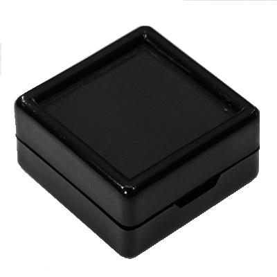 Square Acrylic Gem Jars Black (50 Pcs)  1.5 x 1.5 Inches