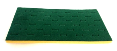 Foam Pad Horizontal Emerald 36 Rings 14 x 7.5 Inches